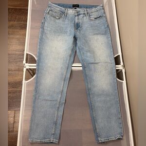 Free Assembly Men's 36x30 Light Wash Straight Leg Jeans Grunge Skater Distressed